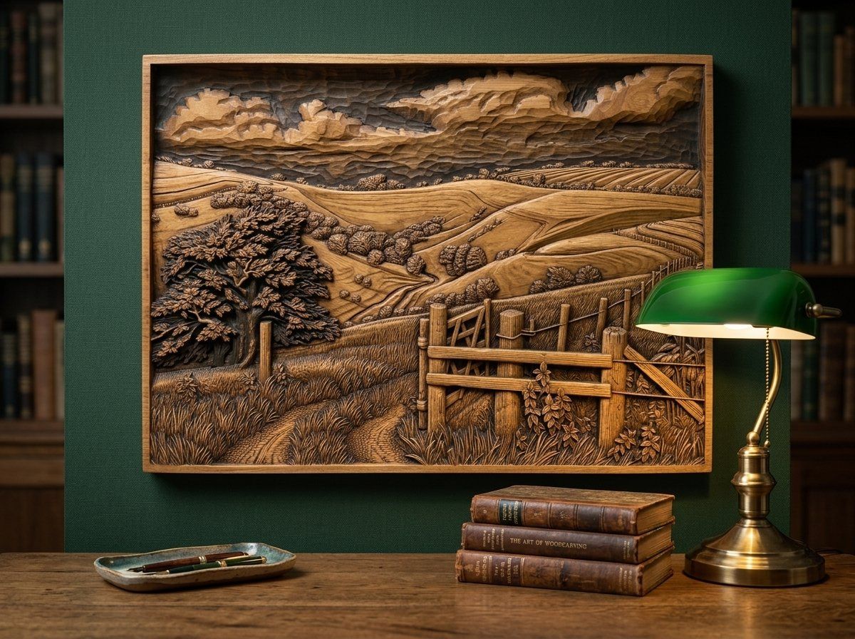 Rolling Hills Countryside Landscape CNC Relief STL bas-relief STL — view 14
