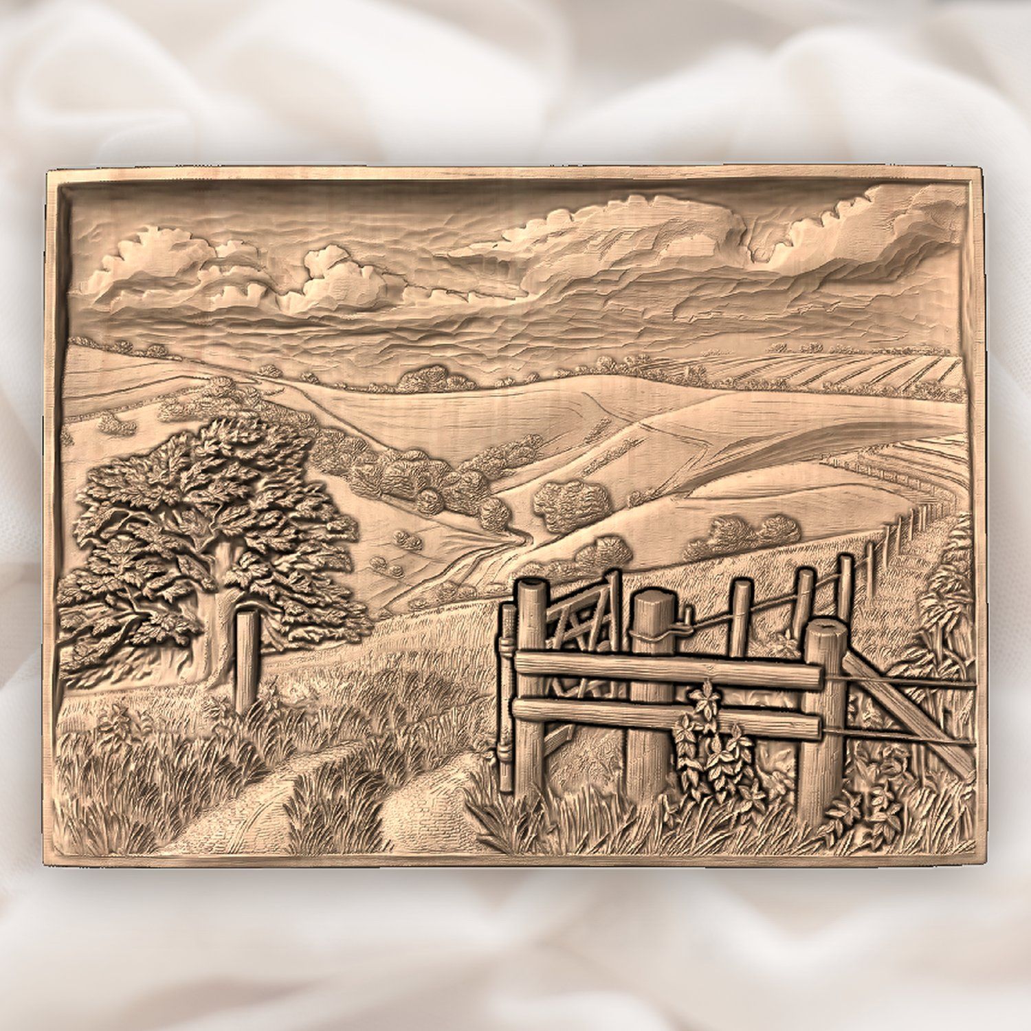 Rolling Hills Countryside Landscape CNC Relief STL bas-relief STL — view 5
