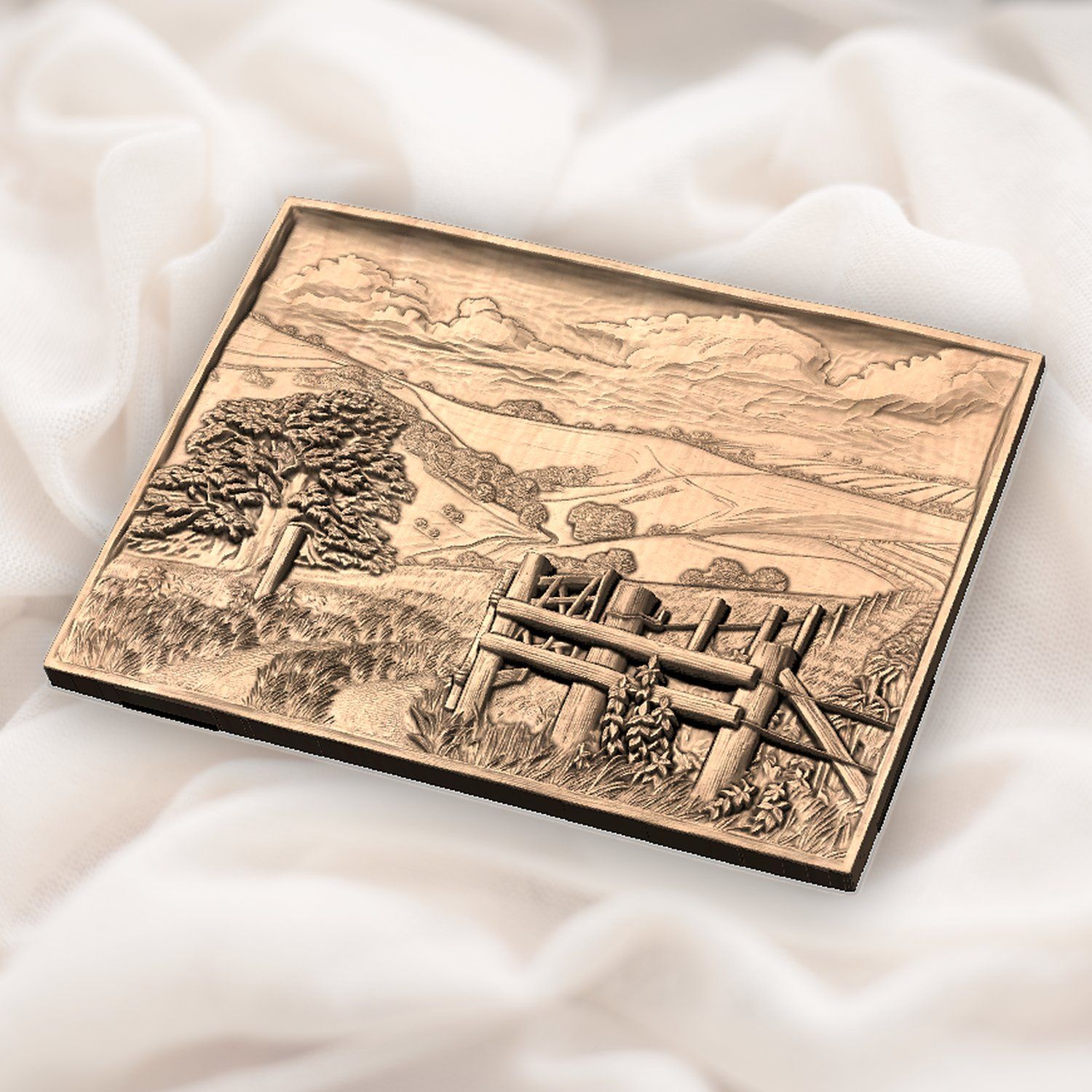 Rolling Hills Countryside Landscape CNC Relief STL bas-relief STL — view 6