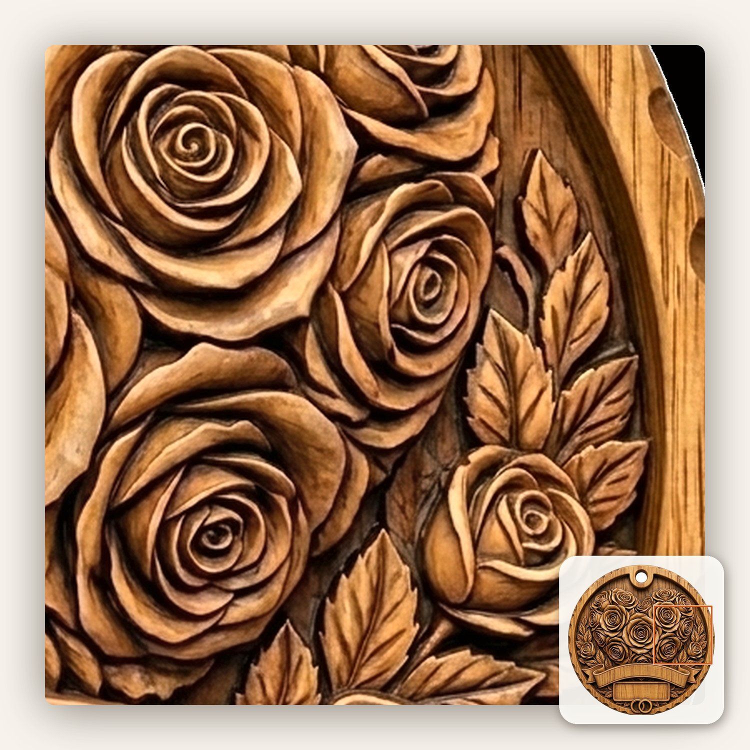 Roses Wedding Anniversary Our First Christmas Married Ornament CNC Relief STL bas-relief STL — view 10