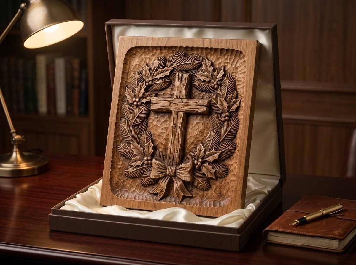 Rustic Cross Wreath CNC Relief STL bas-relief STL — view 14