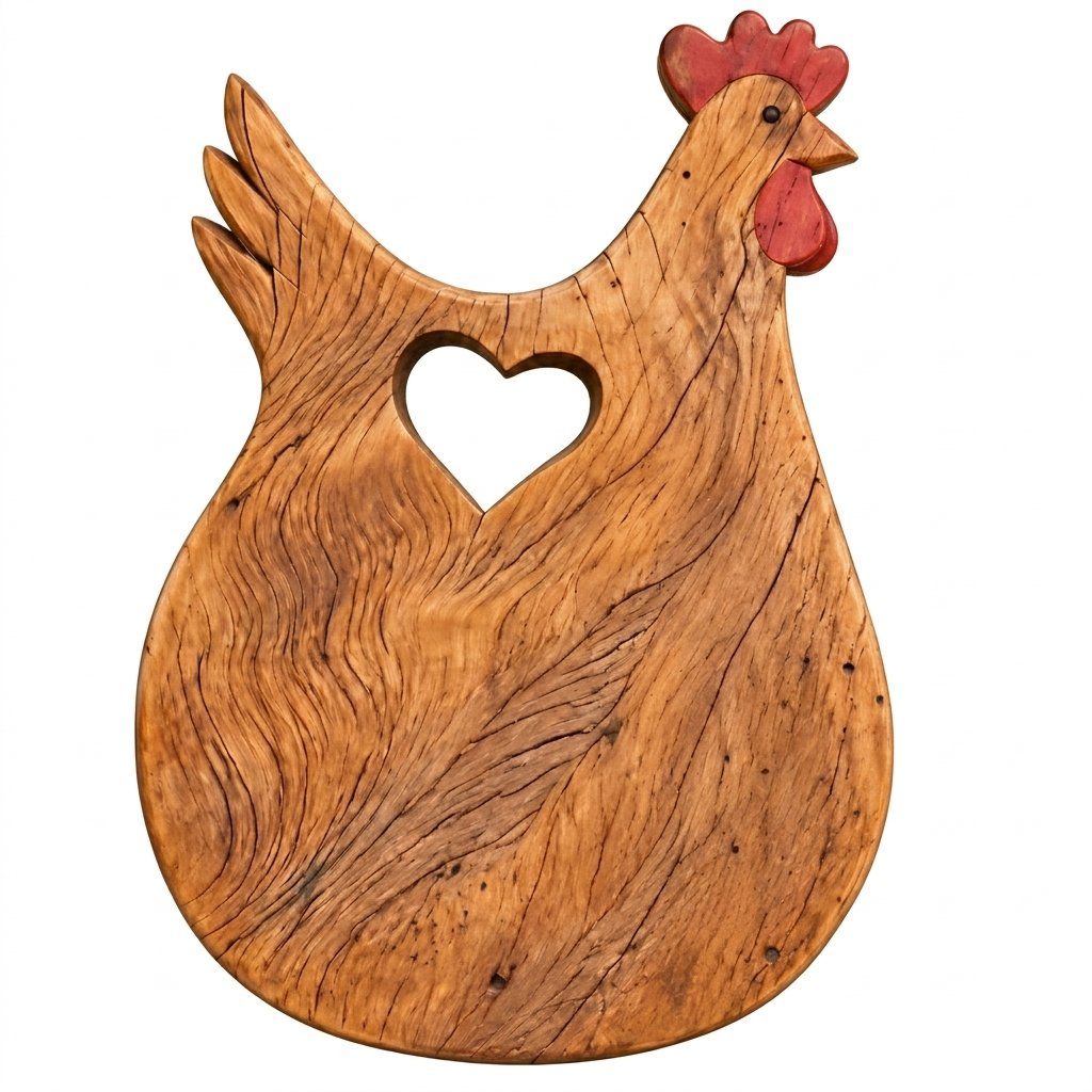 Rustic Farmhouse Hen Heart CNC Relief STL bas-relief STL — view 13