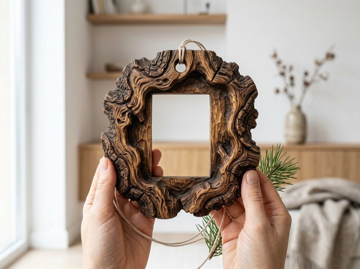 Christmas  Ornament Photo Frame CNC Relief STL bas-relief STL — view 12