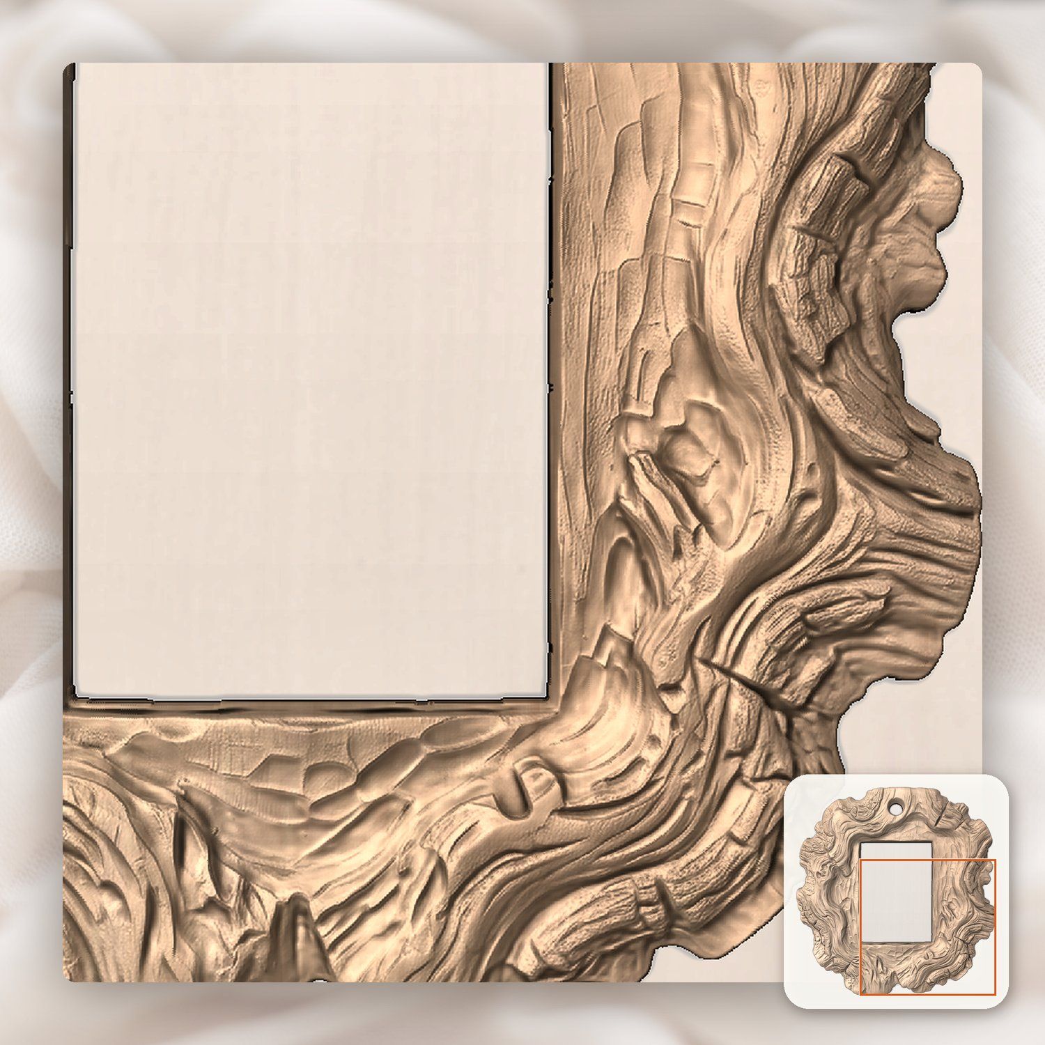 Christmas  Ornament Photo Frame CNC Relief STL bas-relief STL — view 6