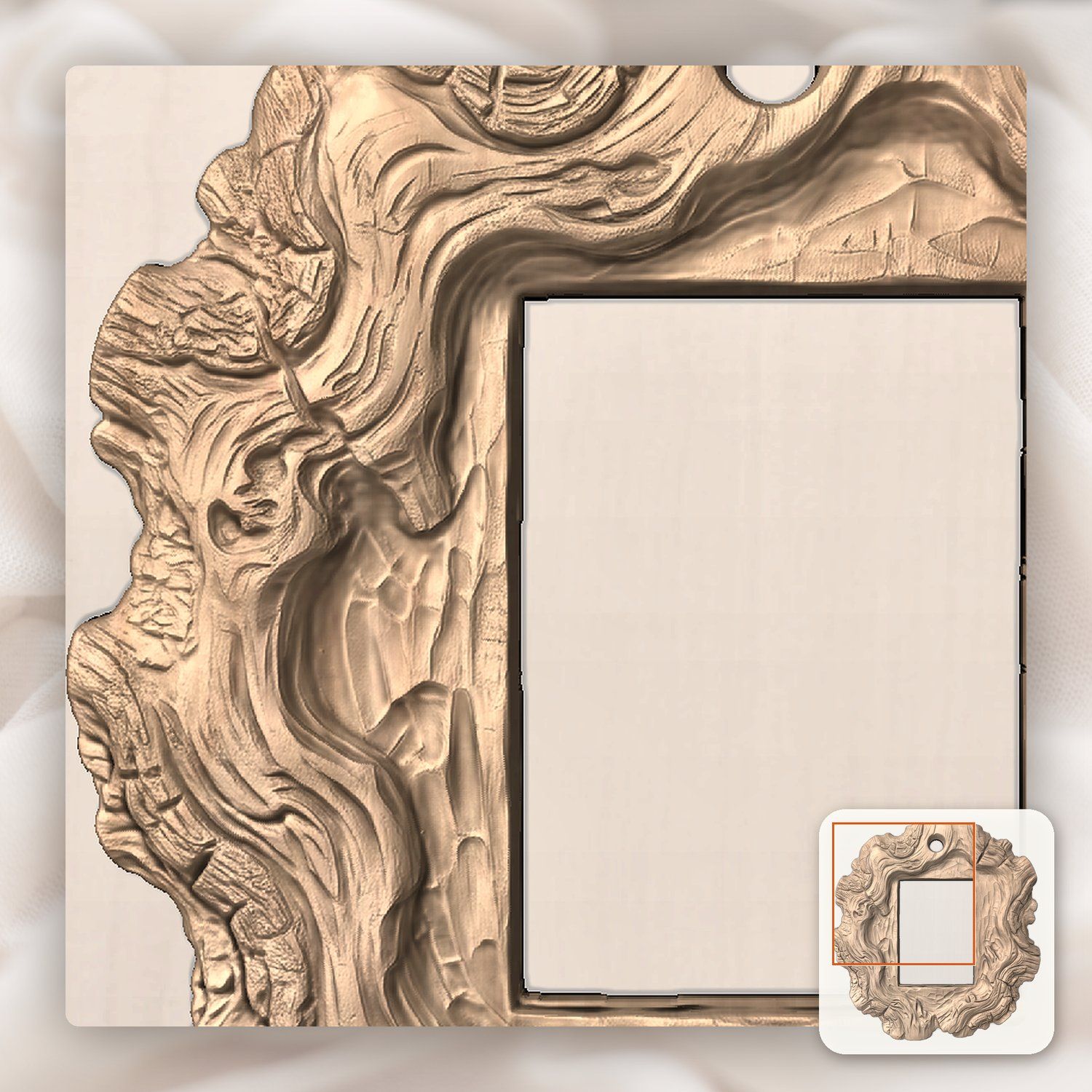 Christmas  Ornament Photo Frame CNC Relief STL bas-relief STL — view 7