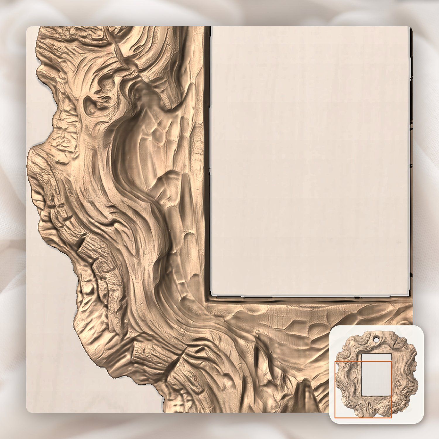 Christmas  Ornament Photo Frame CNC Relief STL bas-relief STL — view 8