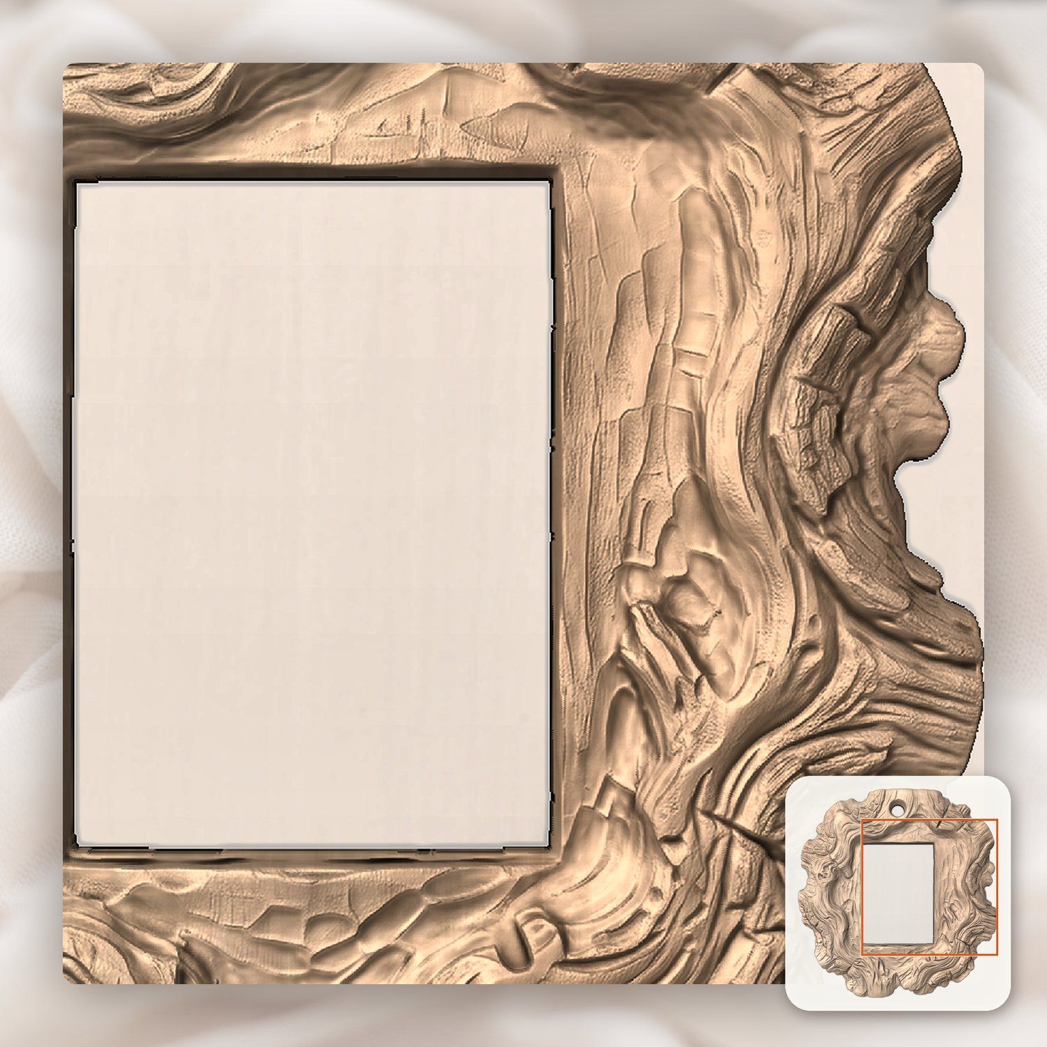 Christmas  Ornament Photo Frame CNC Relief STL bas-relief STL — view 9
