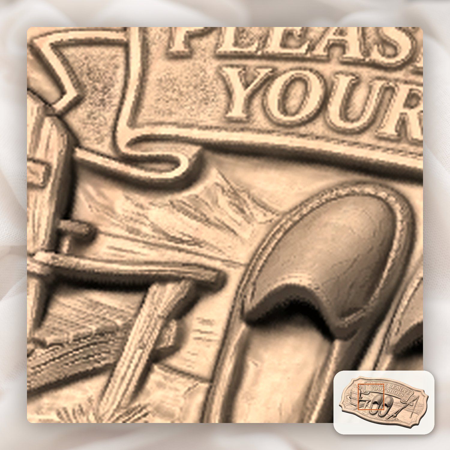 Rustic Lake House Remove Your Shoes Sign CNC Relief STL bas-relief STL — view 11