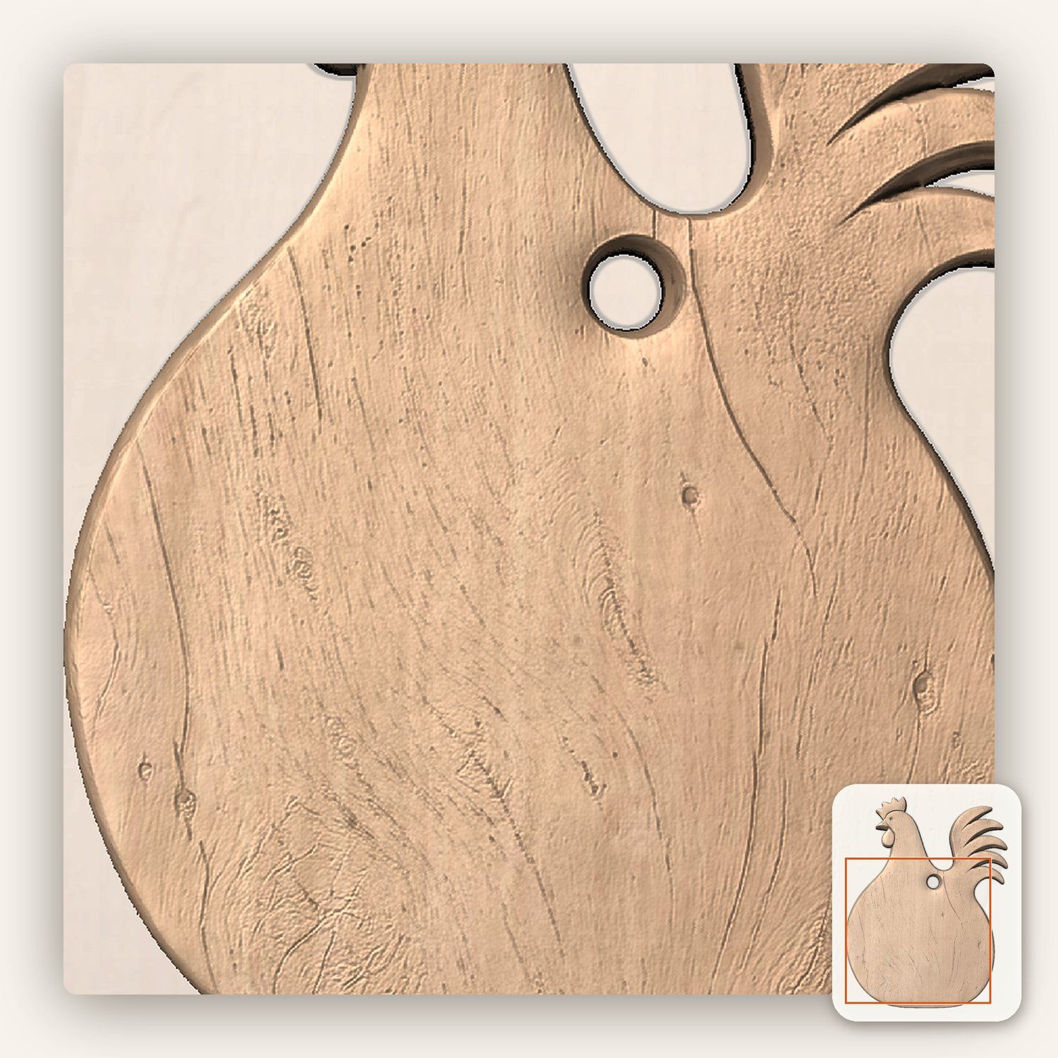 Rustic Rooster Farmhouse CNC Relief STL bas-relief STL — view 9