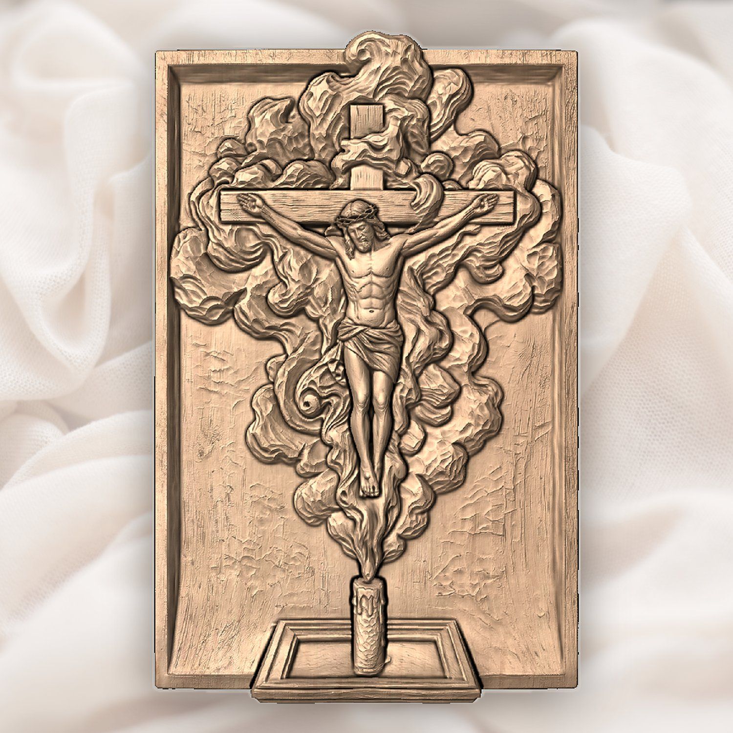 Sacred Jesus Crucifixion CNC Relief STL bas-relief STL — view 5