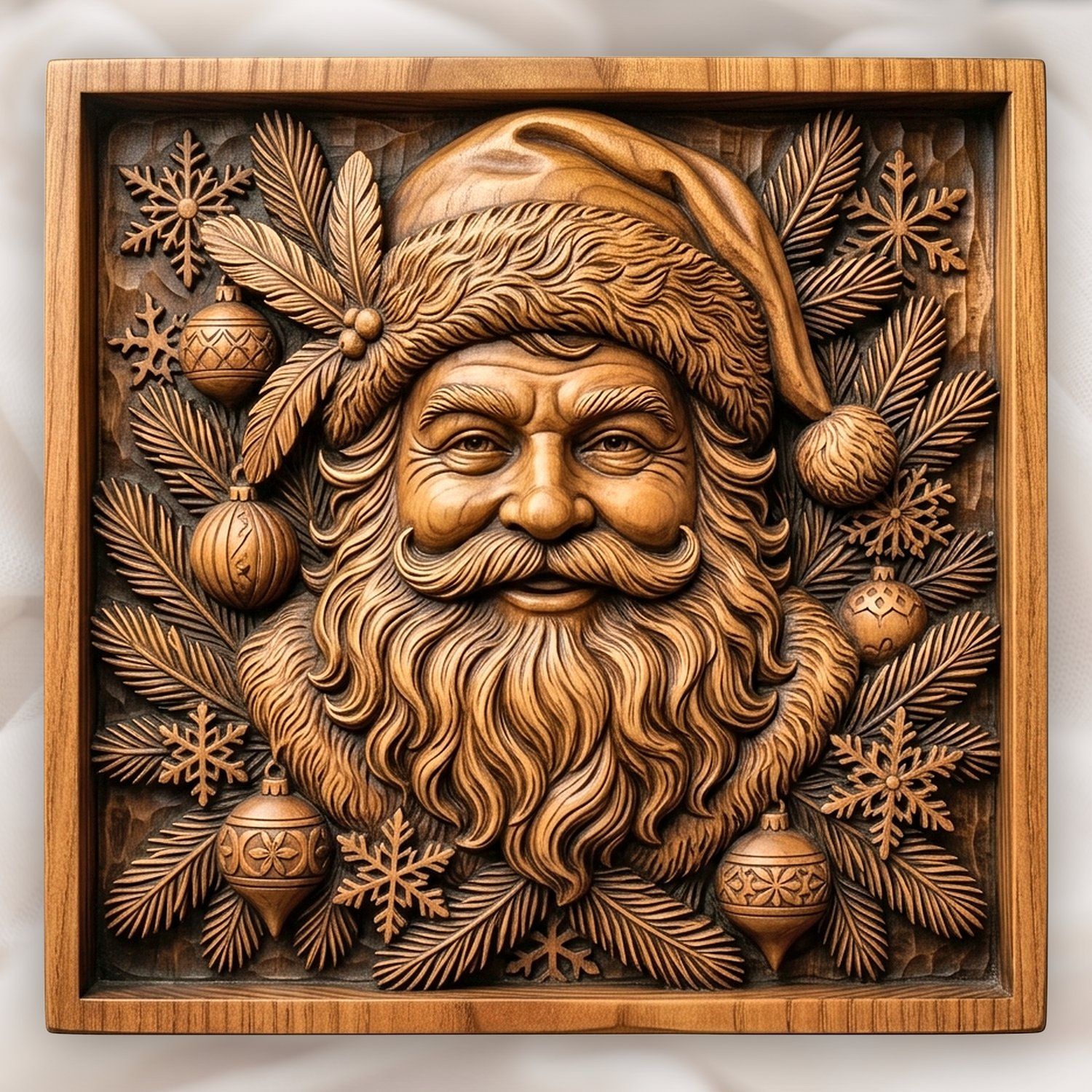 Santa Claus Portrait CNC Relief STL bas-relief STL design