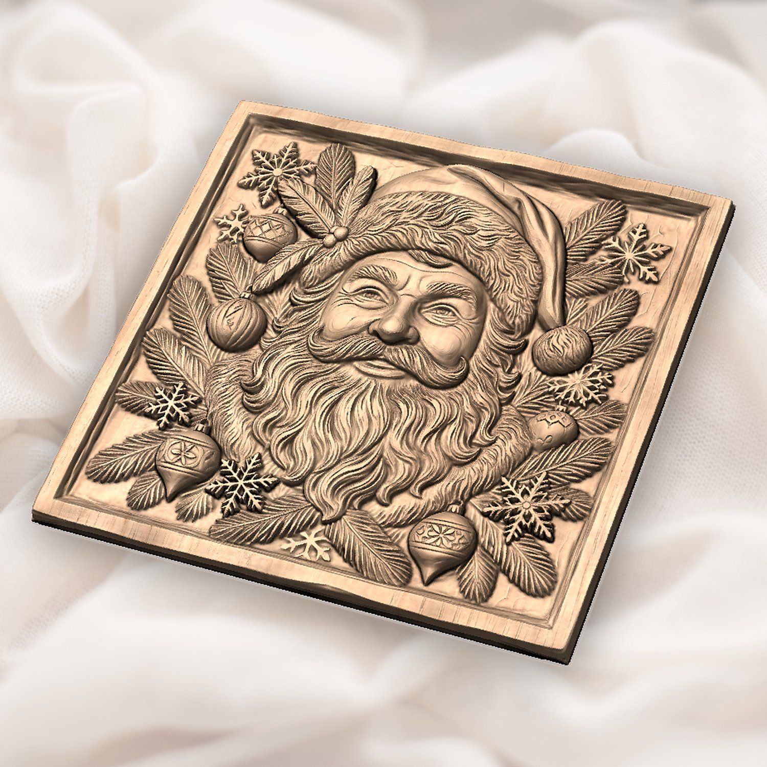 Santa Claus Portrait CNC Relief STL bas-relief STL — view 5