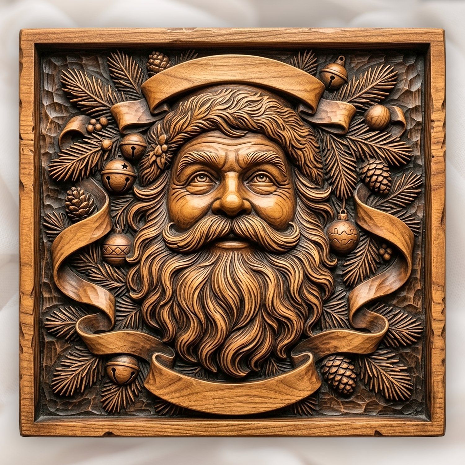 Santa Claus Portrait CNC Relief STL bas-relief STL design