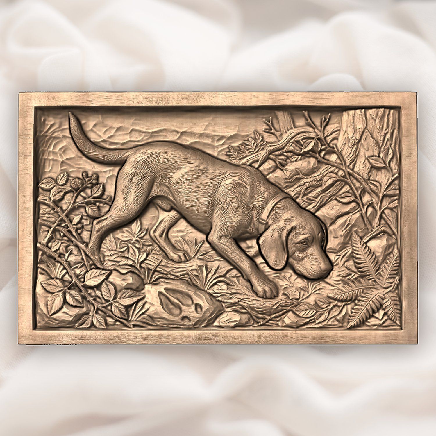 Scent Hound Tracking CNC Relief STL bas-relief STL — view 5
