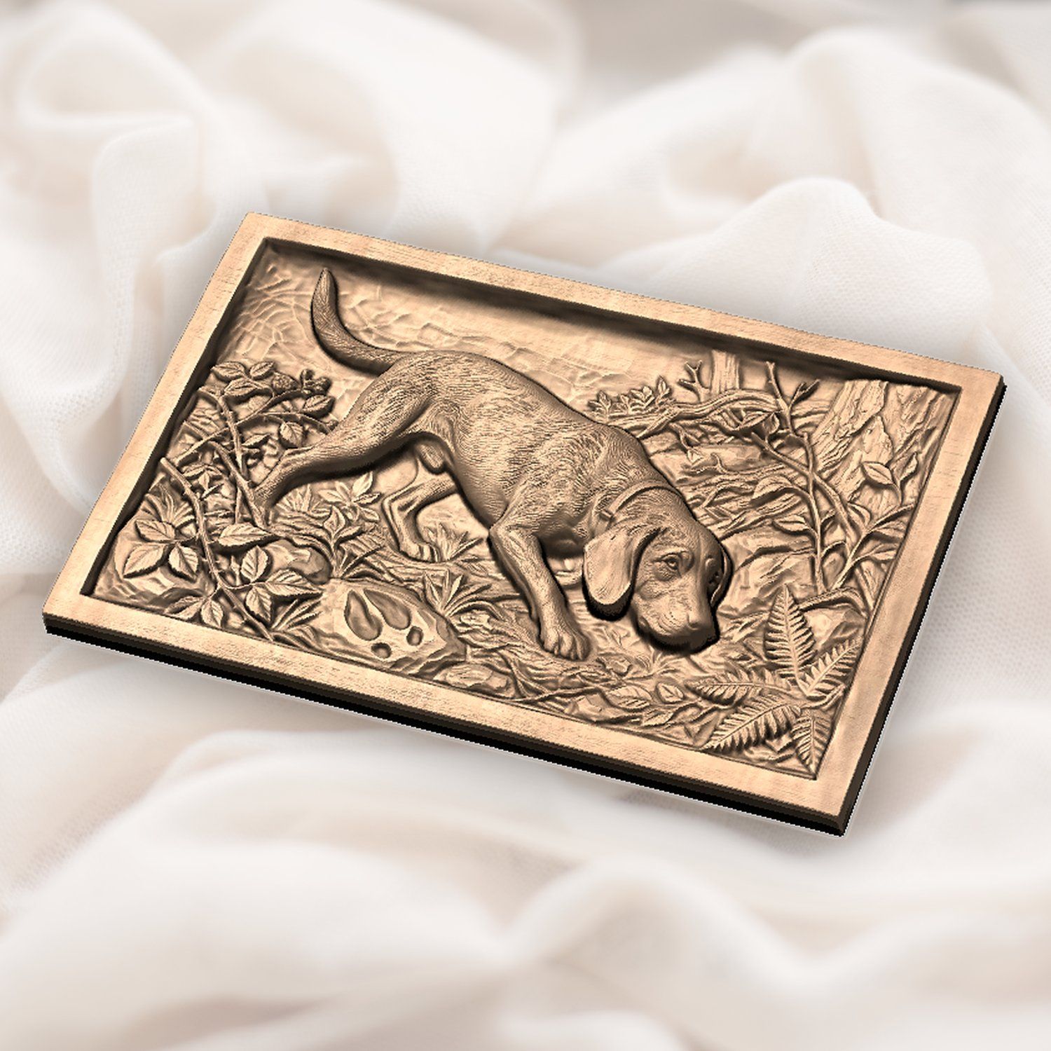 Scent Hound Tracking CNC Relief STL bas-relief STL — view 6