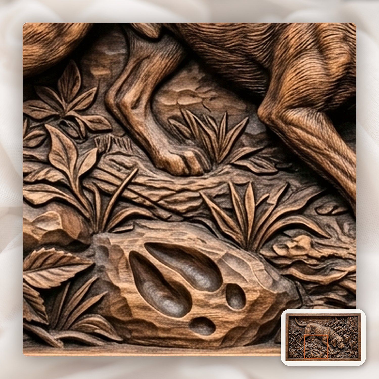 Scent Hound Tracking CNC Relief STL bas-relief STL — view 11