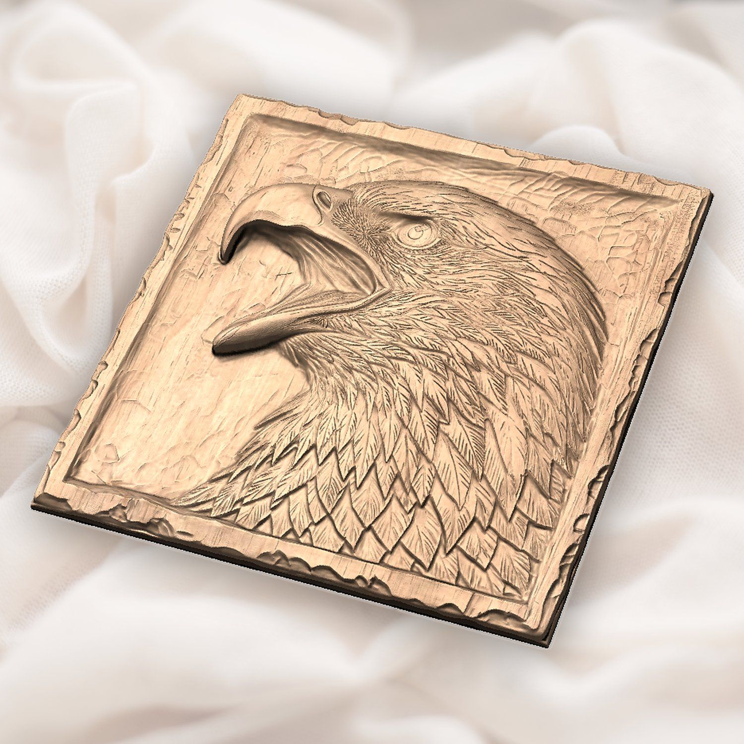 Screaming Bald Eagle Head Portrait CNC Relief STL bas-relief STL — view 5