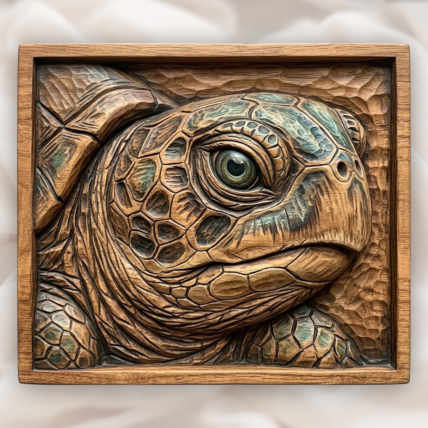 Sea Turtle Ocean Wildlife Coastal Decor CNC Relief STL bas-relief STL design