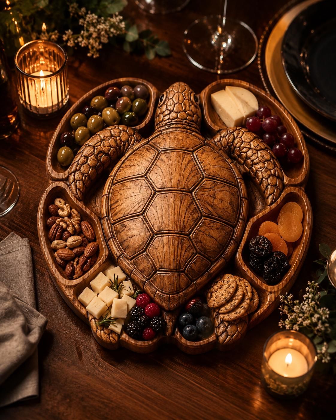 Sea Turtle Tray STL File for CNC Router bas-relief STL — view 3