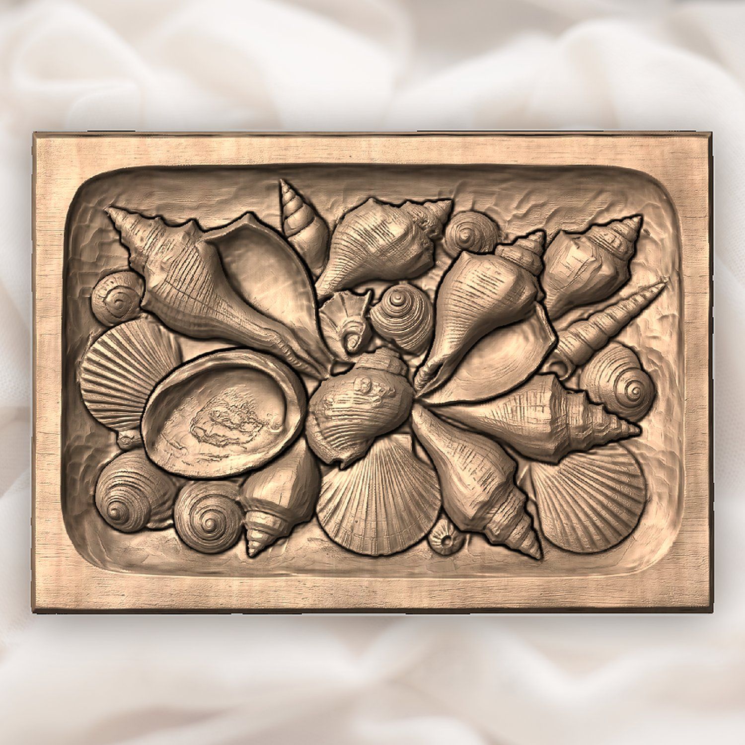 Seashell Collection Coastal Decor CNC Relief STL bas-relief STL — view 5
