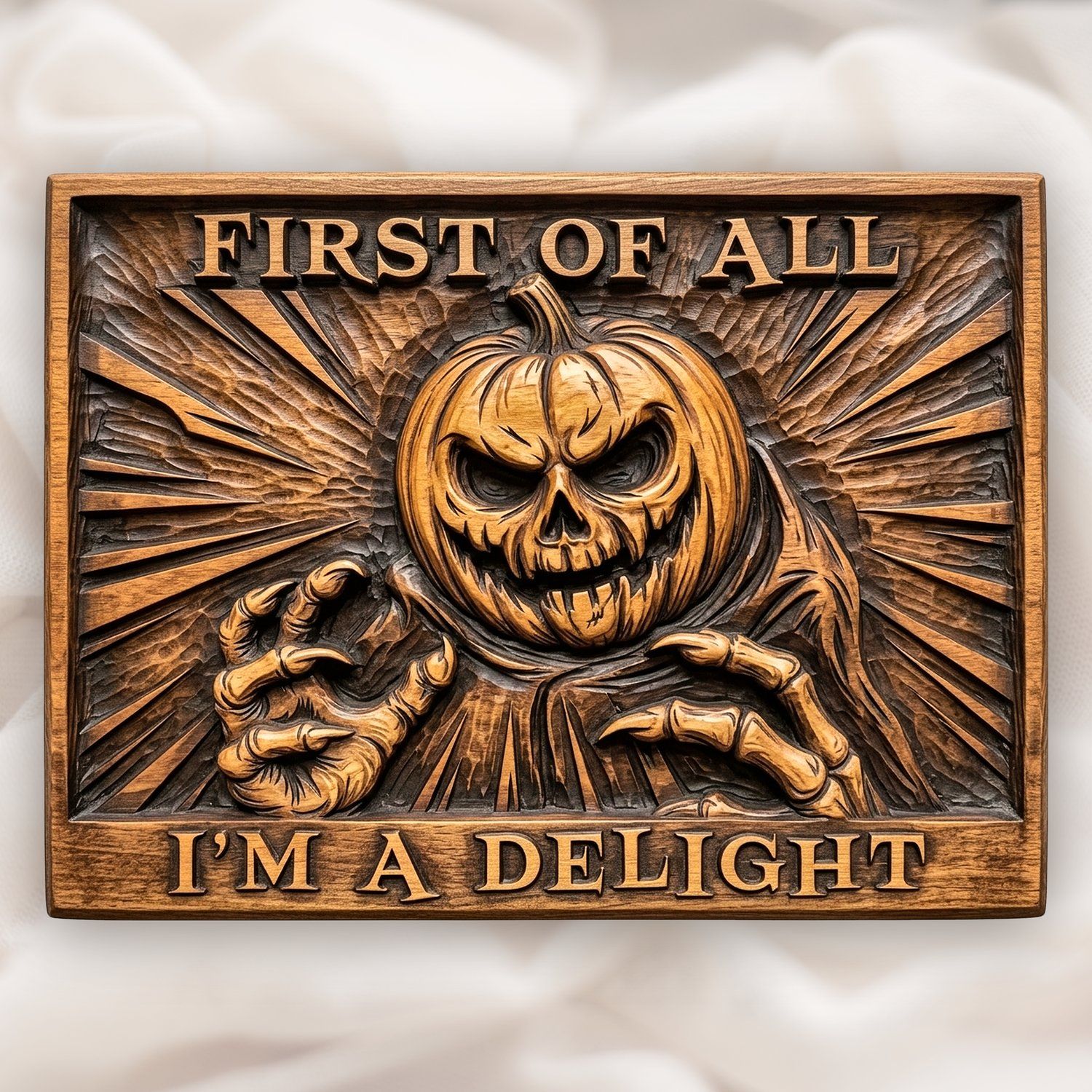 Snarky Halloween Pumpkin Monster CNC Relief STL bas-relief STL design