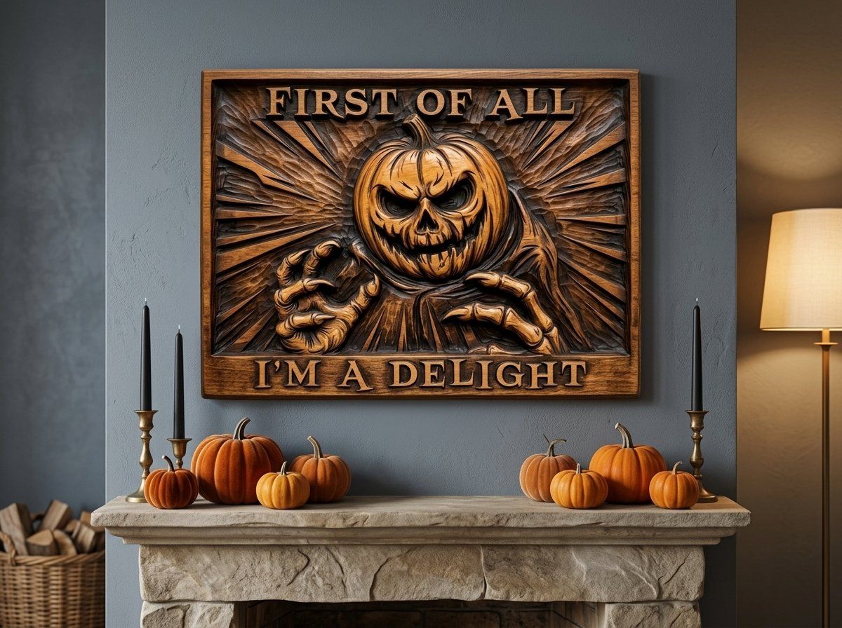 Snarky Halloween Pumpkin Monster CNC Relief STL bas-relief STL — view 14