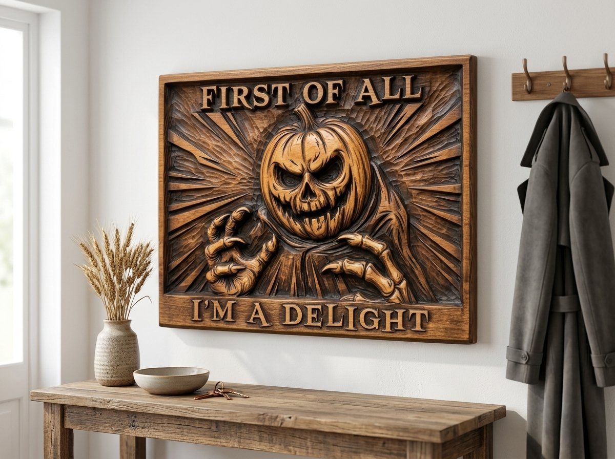 Snarky Halloween Pumpkin Monster CNC Relief STL bas-relief STL — view 15