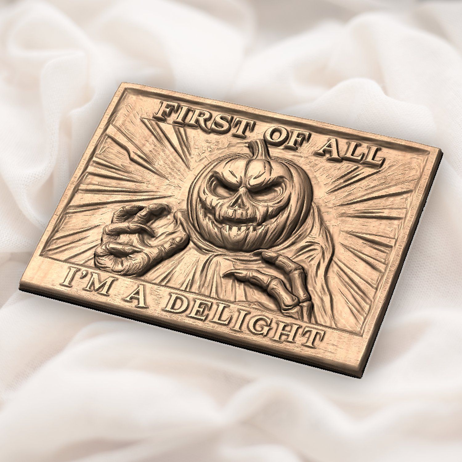 Snarky Halloween Pumpkin Monster CNC Relief STL bas-relief STL — view 5