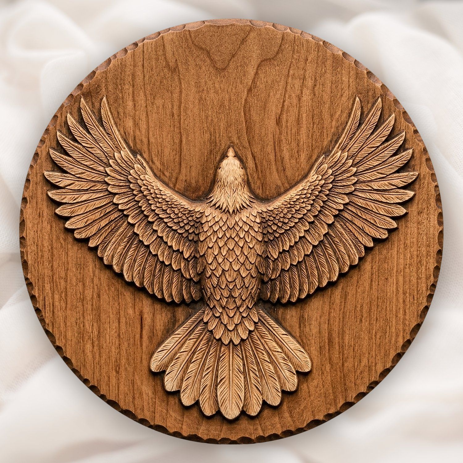 Soaring Bald Eagle Wingspan CNC Relief STL bas-relief STL design