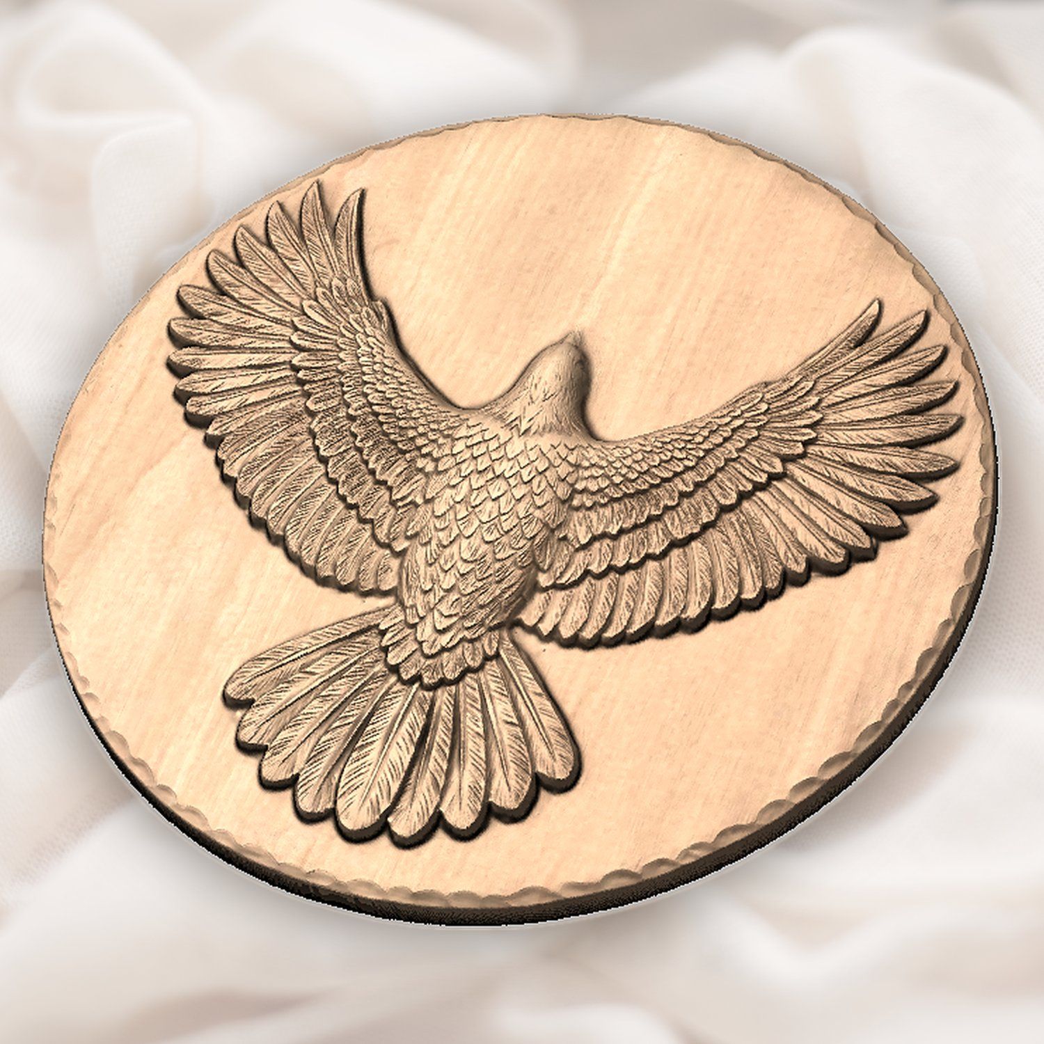 Soaring Bald Eagle Wingspan CNC Relief STL bas-relief STL — view 5