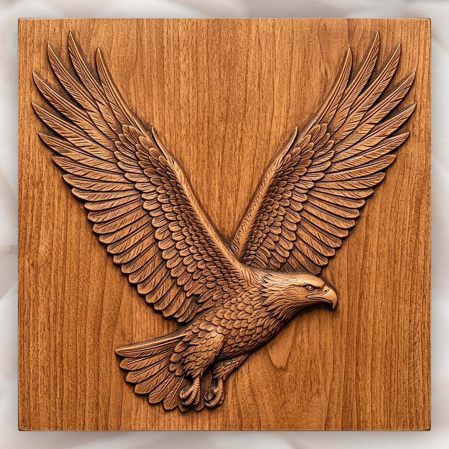 Soaring Majestic Bald Eagle CNC Relief STL bas-relief STL design