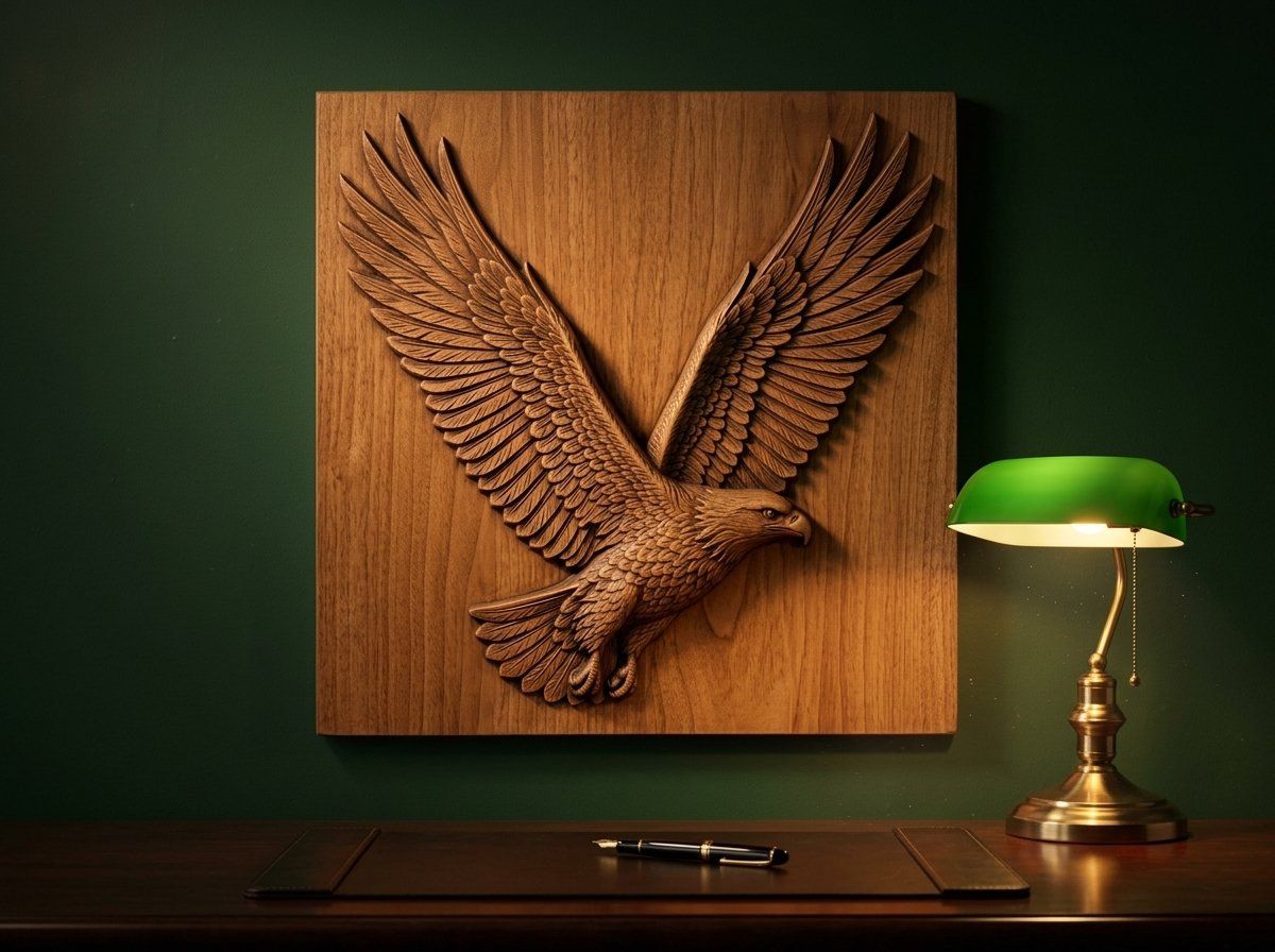 Soaring Majestic Bald Eagle CNC Relief STL bas-relief STL — view 13