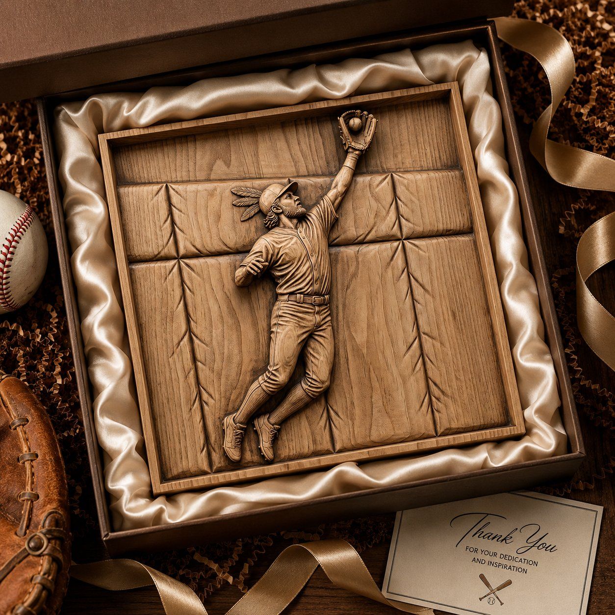 Spectacular Outfielder Catch Baseball CNC Relief STL bas-relief STL — view 9
