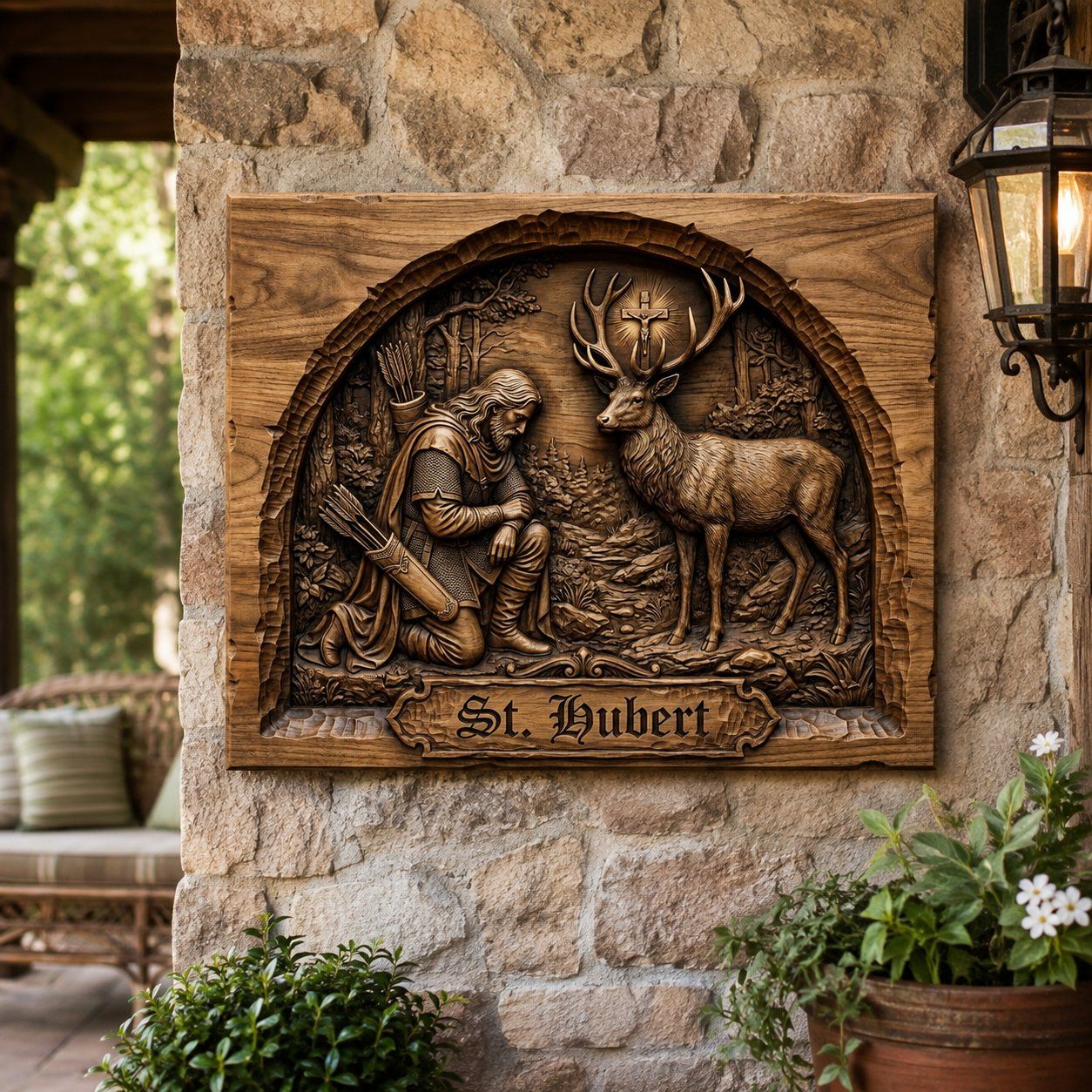 St Hubert Patron Saint Of Hunters CNC Relief STL bas-relief STL — view 7
