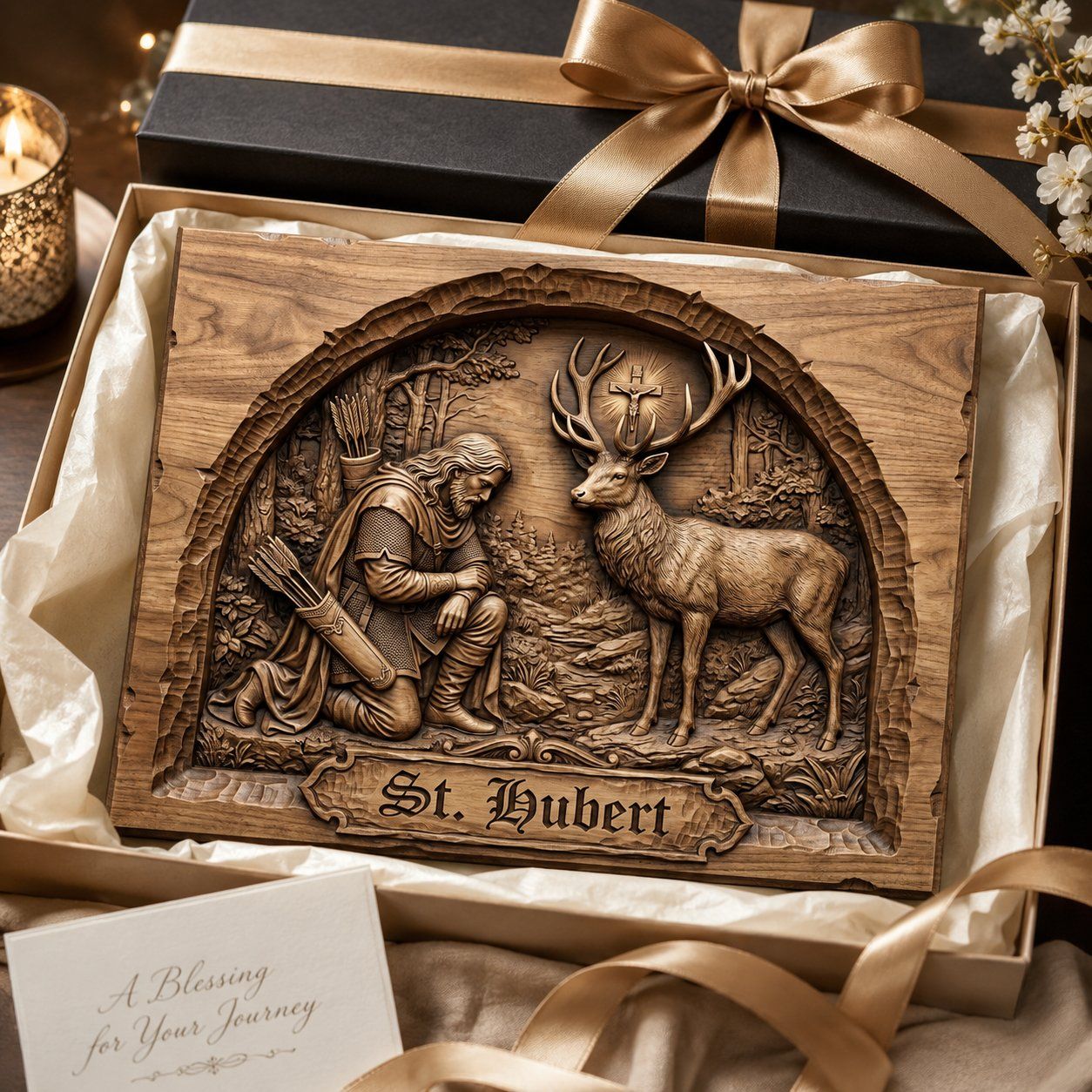 St Hubert Patron Saint Of Hunters CNC Relief STL bas-relief STL — view 8