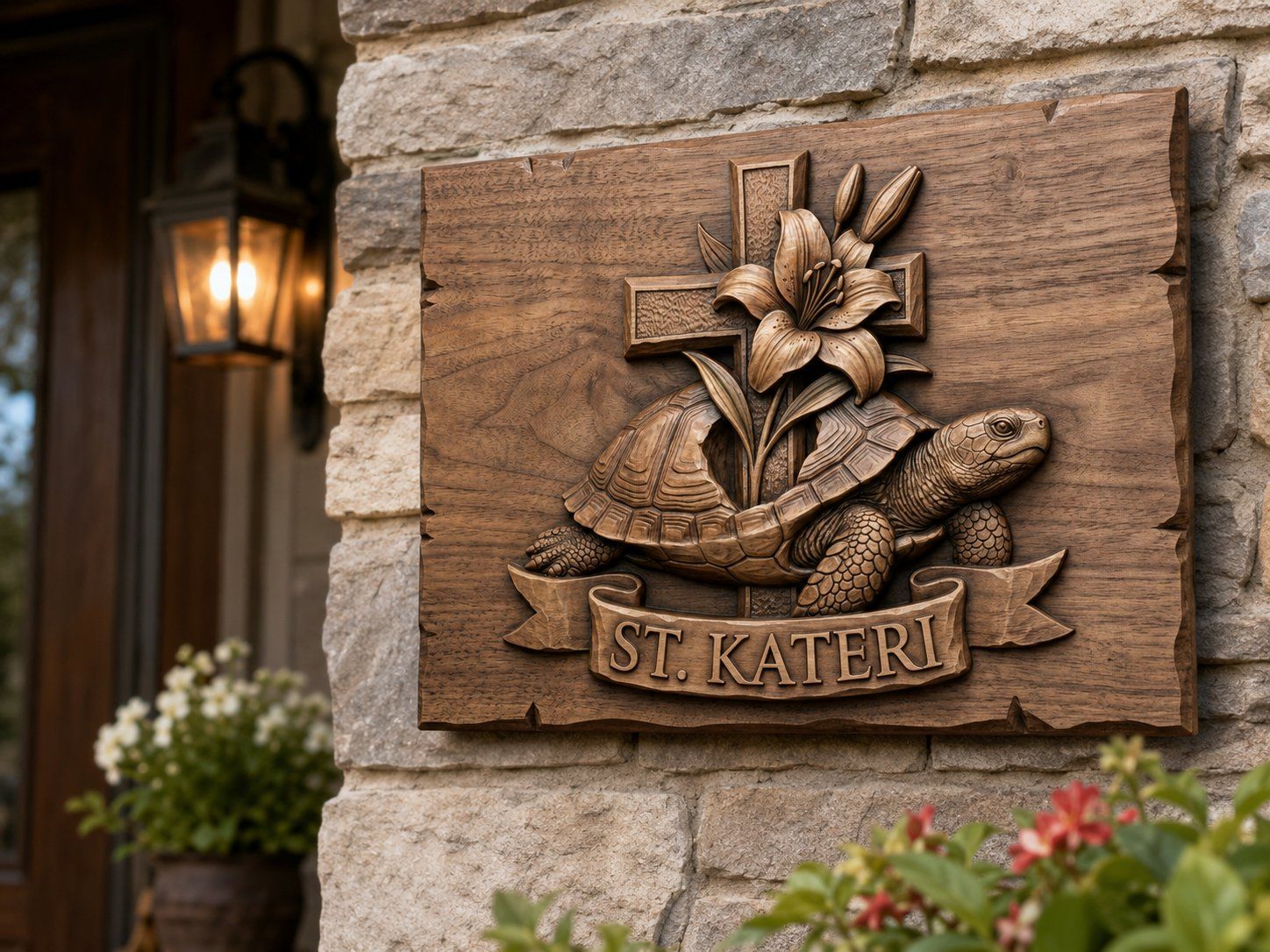 St. Kateri Tekakwitha Lily Turtle Clan CNC Relief STL bas-relief STL — view 7