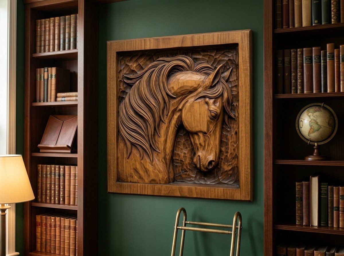 Stallion Portrait Horse Head CNC Relief STL bas-relief STL — view 14
