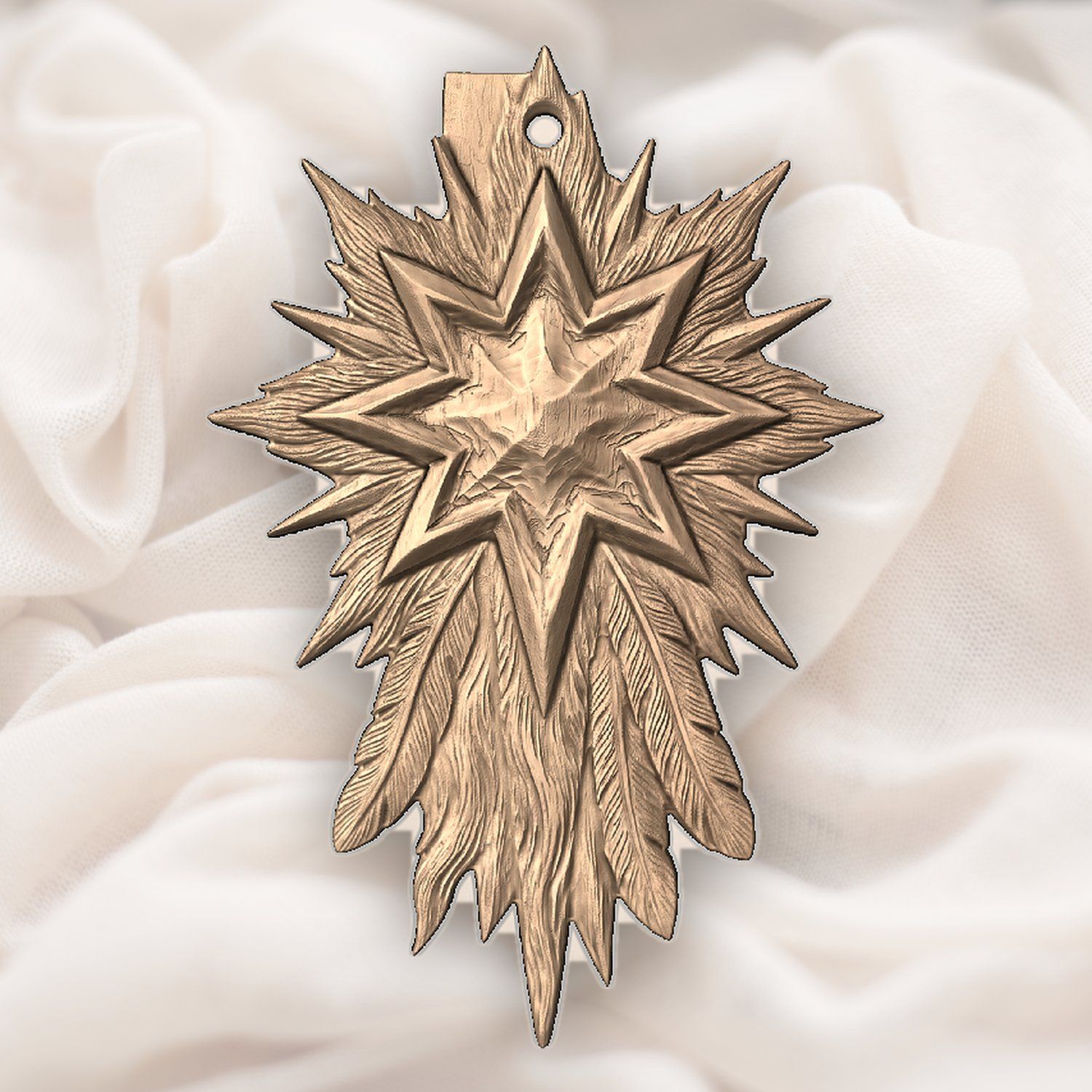 Star of Bethlehem Ornament CNC Relief STL bas-relief STL — view 5