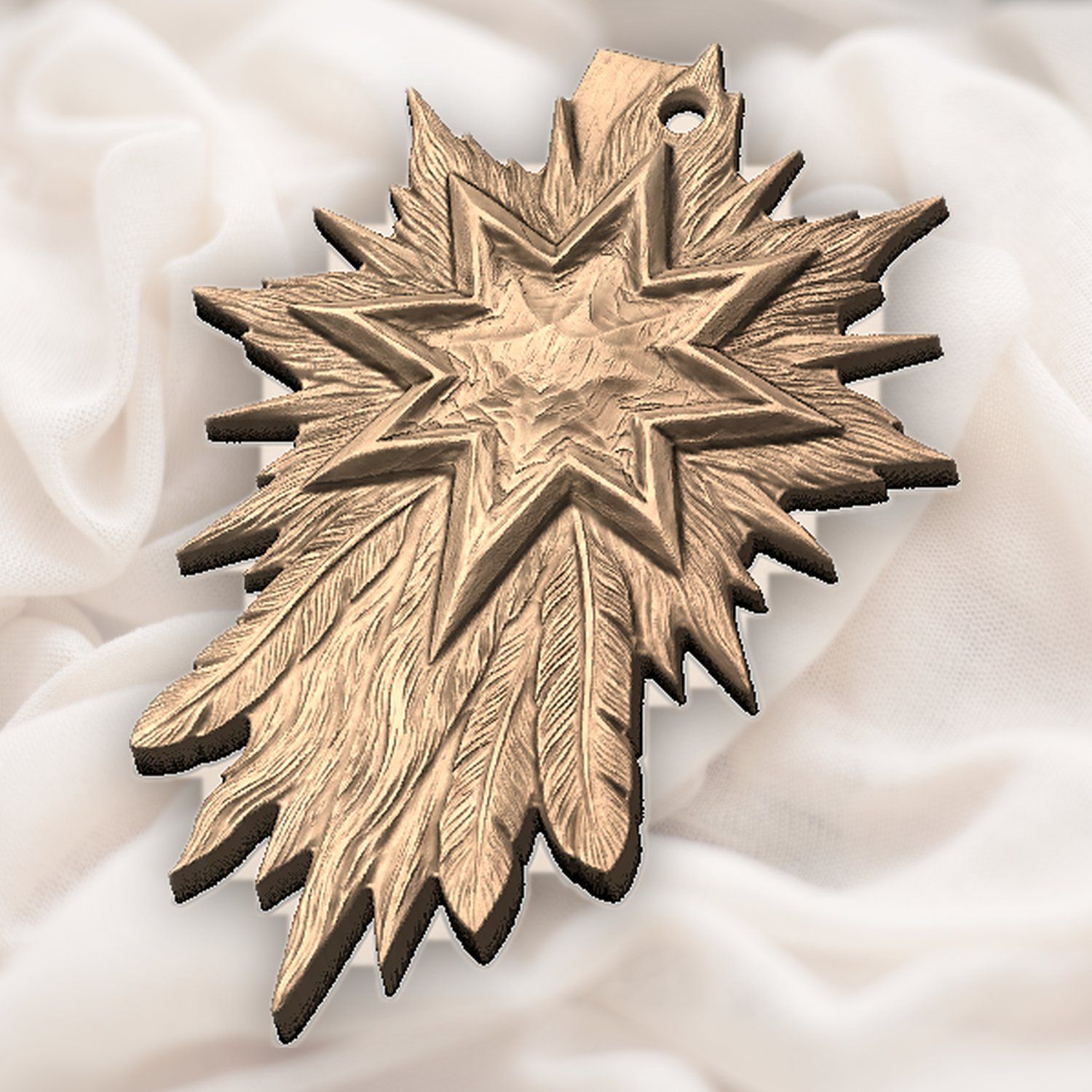 Star of Bethlehem Ornament CNC Relief STL bas-relief STL — view 6