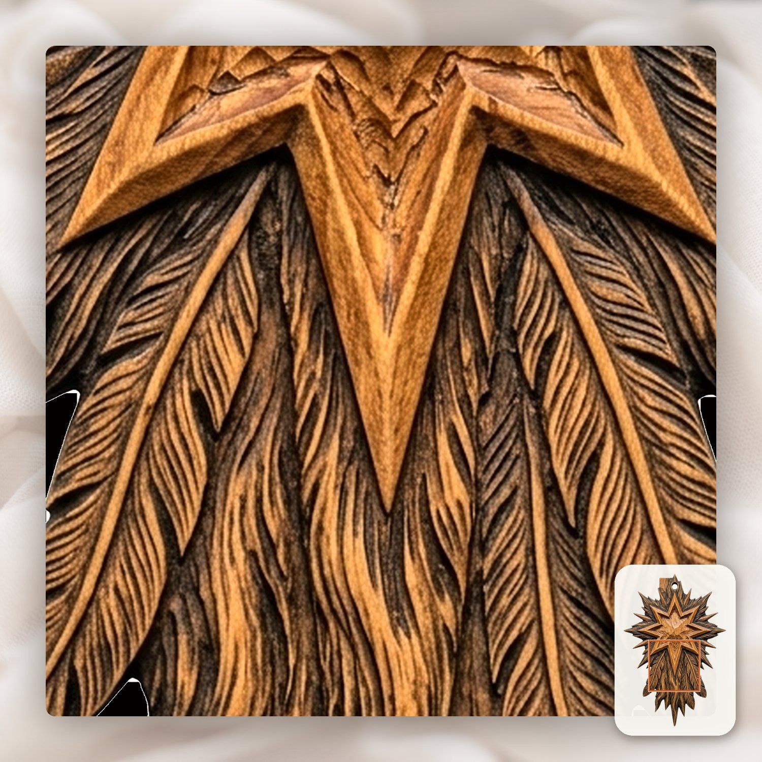 Star of Bethlehem Ornament CNC Relief STL bas-relief STL — view 11