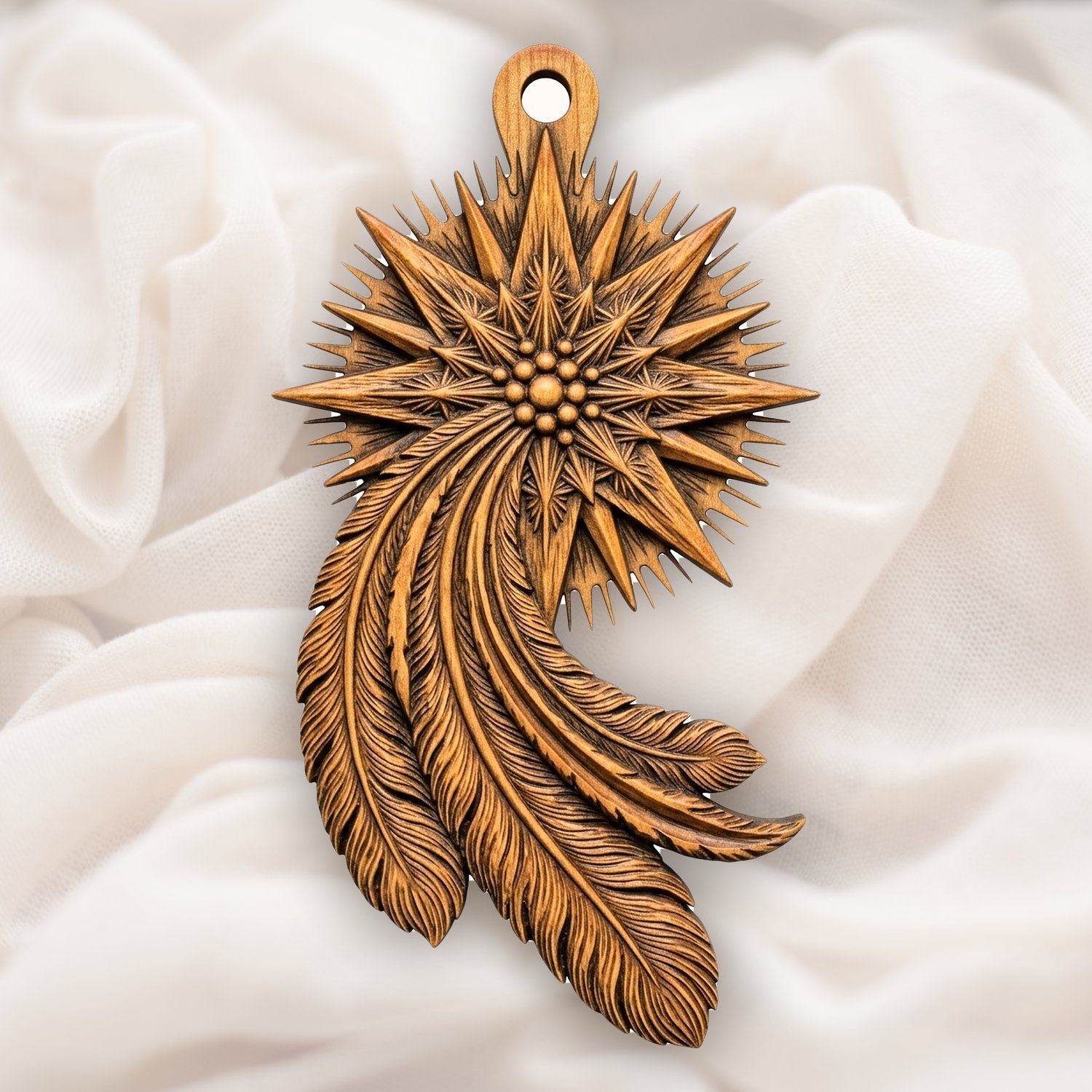 Star of Bethlehem Ornament CNC Relief STL bas-relief STL — view 4