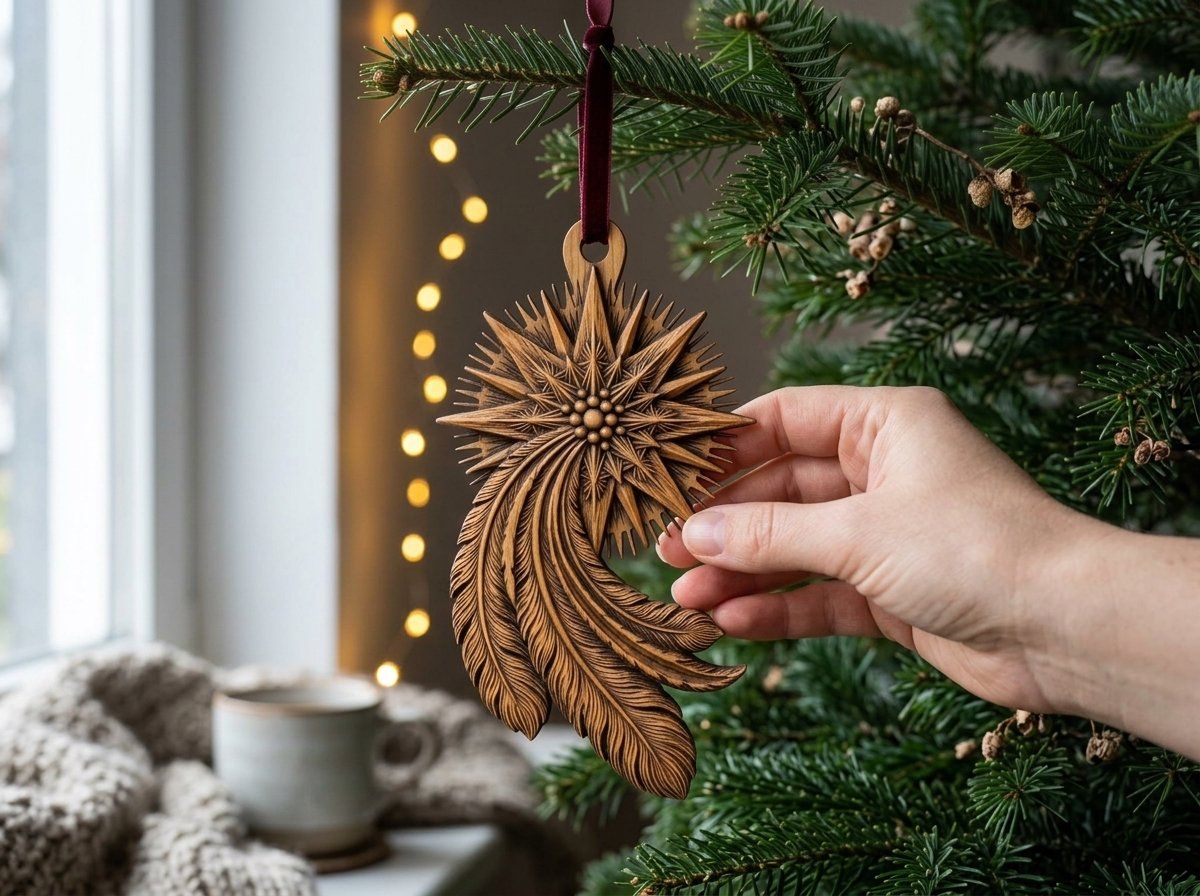 Star of Bethlehem Ornament CNC Relief STL | Christmas Comet Wood Carving Design | Sacred Nativity Decor — carved bas relief STL file for CNC