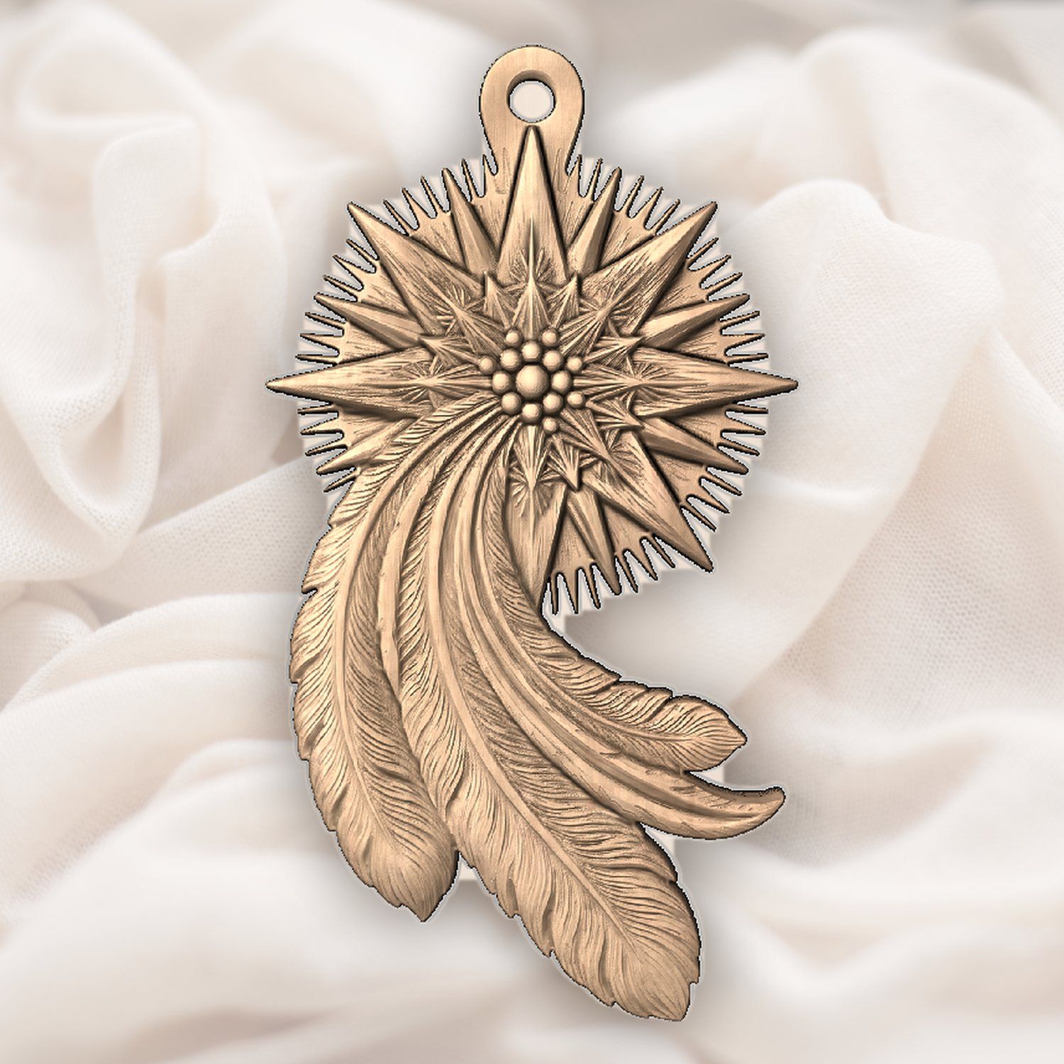 Star of Bethlehem Ornament CNC Relief STL bas-relief STL — view 6