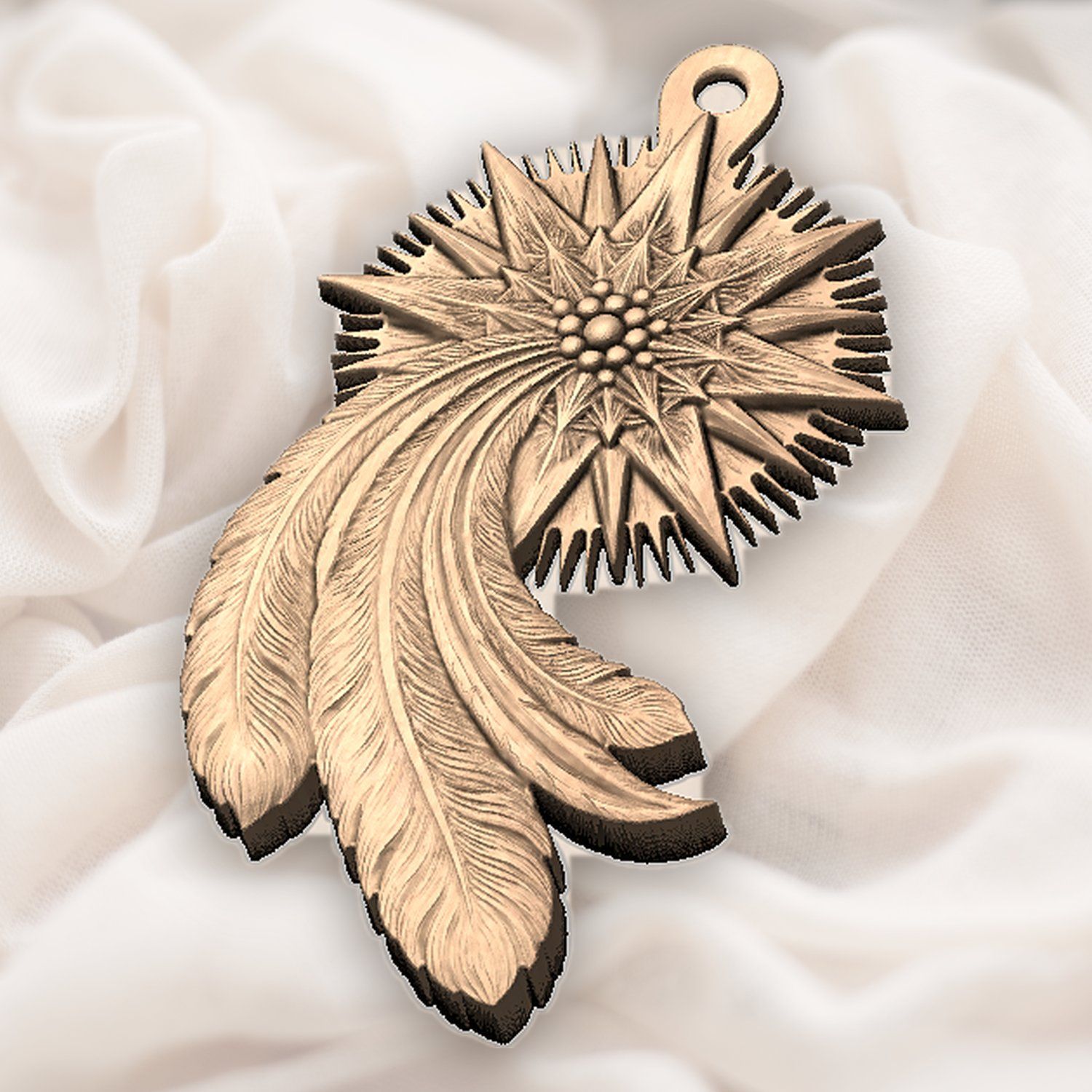 Star of Bethlehem Ornament CNC Relief STL bas-relief STL — view 7