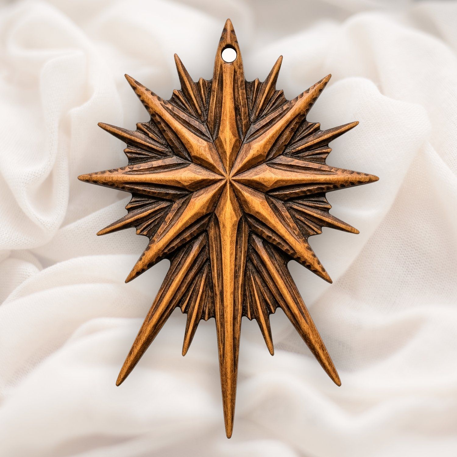 Star of Bethlehem Ornament CNC Relief STL bas-relief STL — view 4
