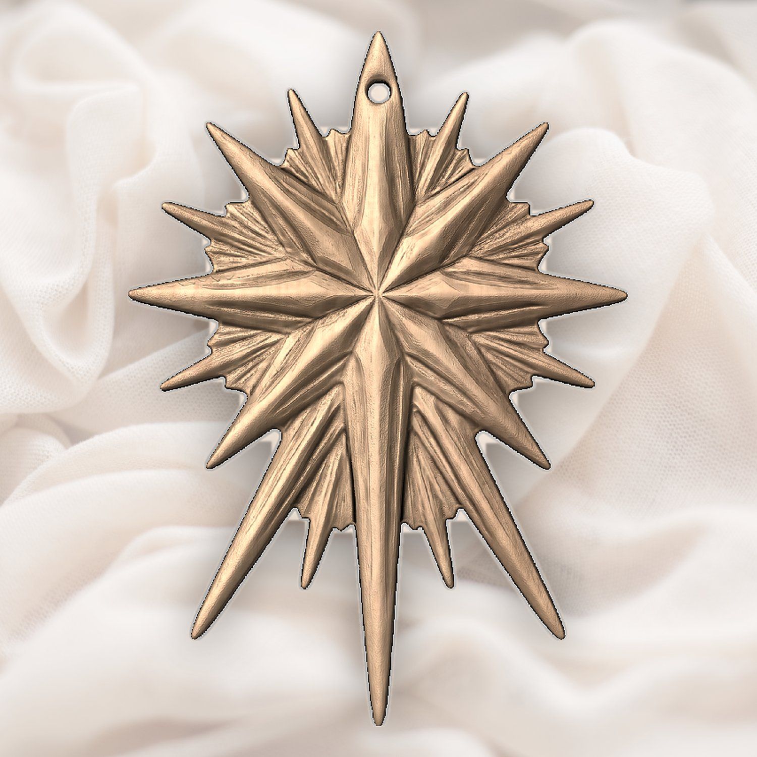 Star of Bethlehem Ornament CNC Relief STL bas-relief STL — view 5
