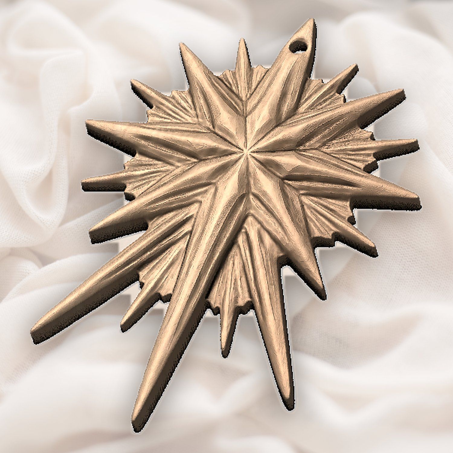 Star of Bethlehem Ornament CNC Relief STL bas-relief STL — view 6