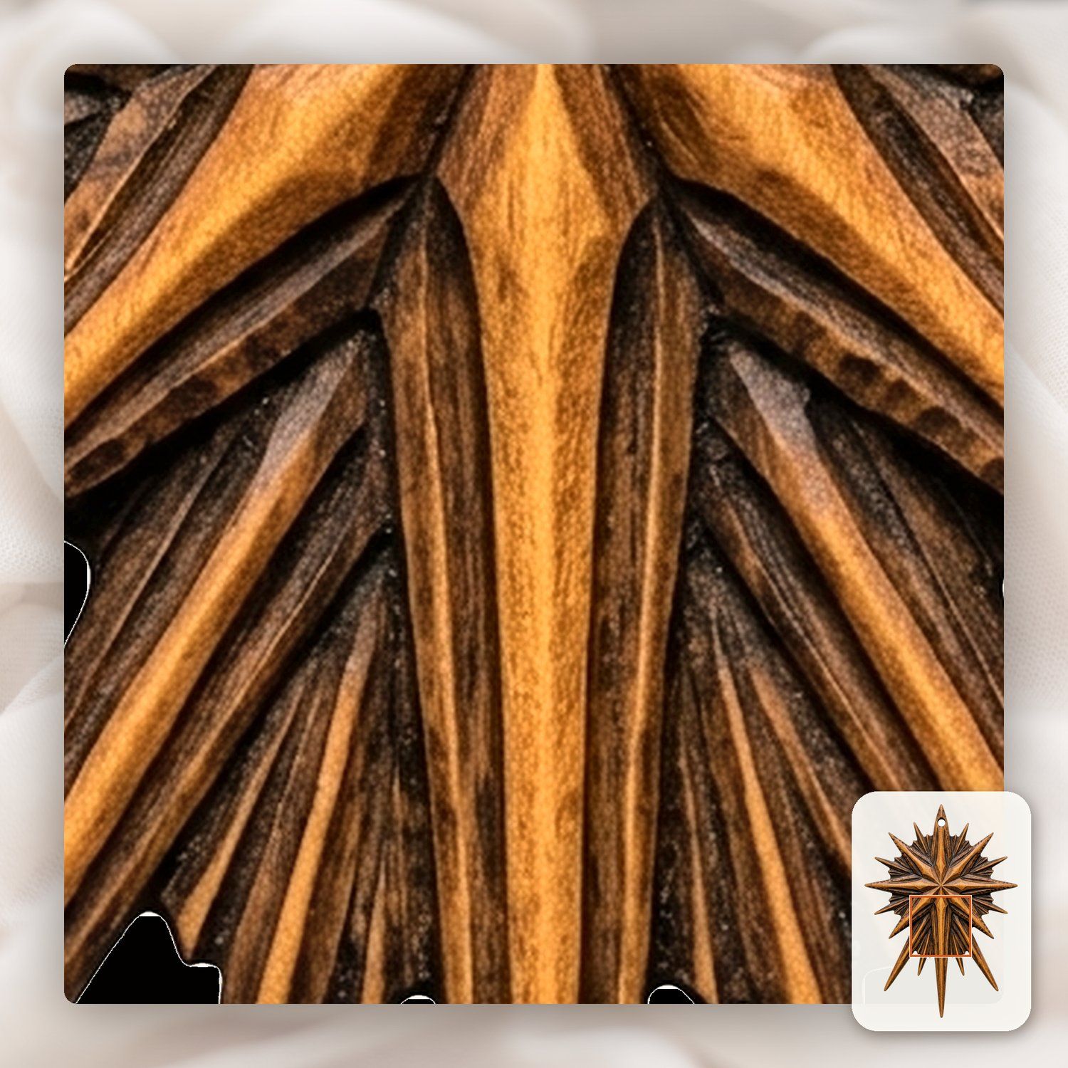 Star of Bethlehem Ornament CNC Relief STL bas-relief STL — view 11