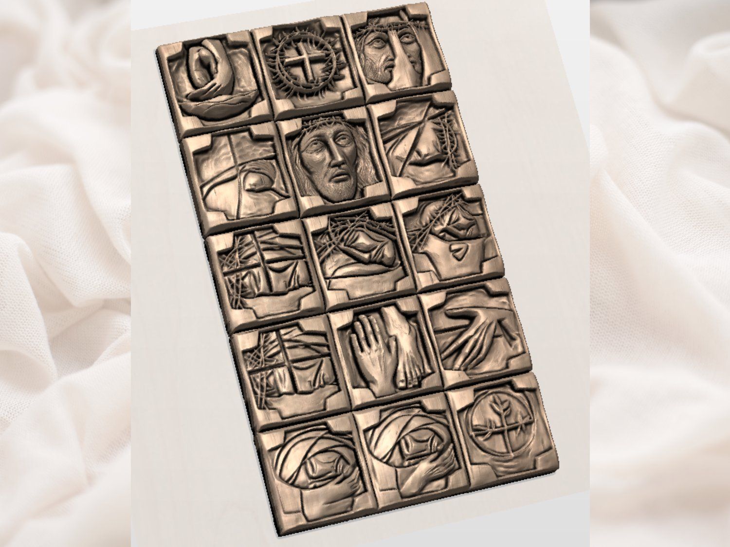Stations of the Cross Passion of Christ CNC Relief STL bas-relief STL — view 3