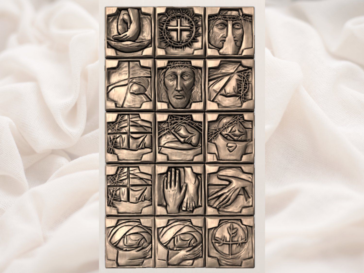 Stations of the Cross Passion of Christ CNC Relief STL bas-relief STL — view 4